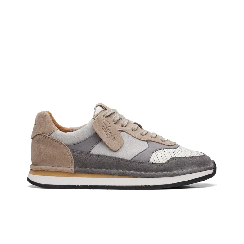 Clarks CraftRun Lace Low Top Casual Shoes Men's Gray-1