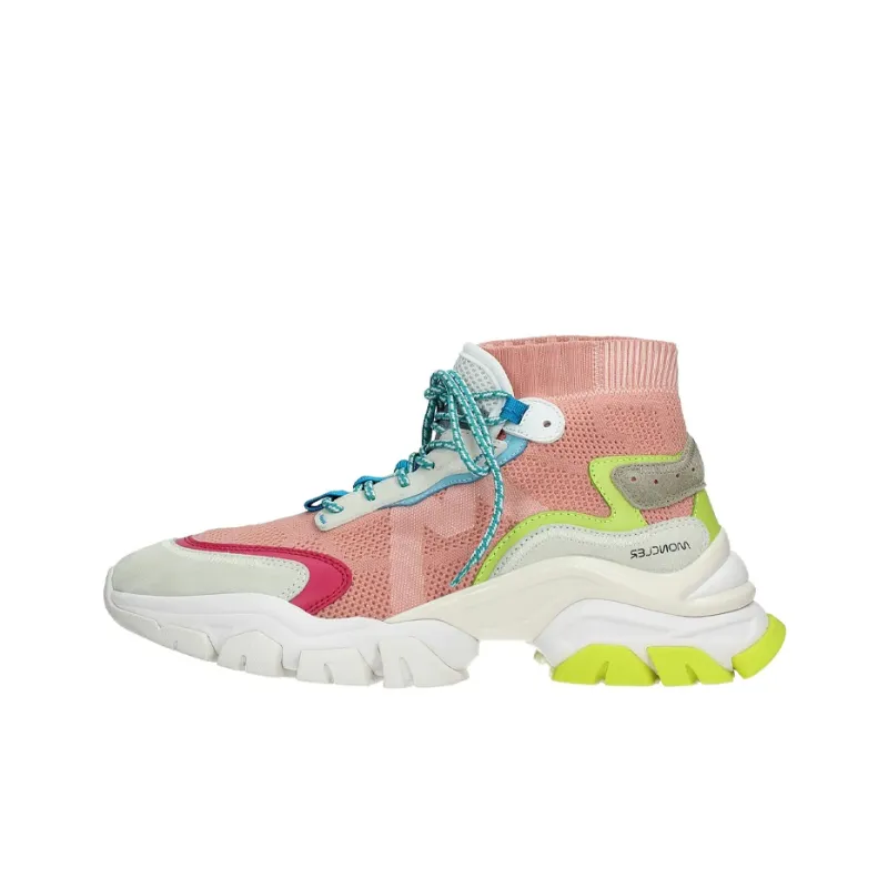Moncler Breathable Lightweight High-Top Casual Shoes Women's Pink-0