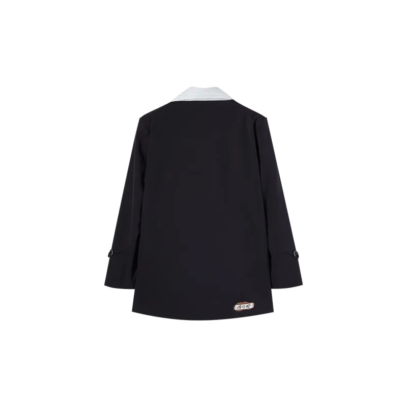 I'M ONE Loose Fit Business Suits Coats Women's Black-1
