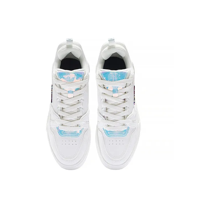 LiNing 001 BTC BTC Low-Top Skateboard Shoes Women's White Blue-3