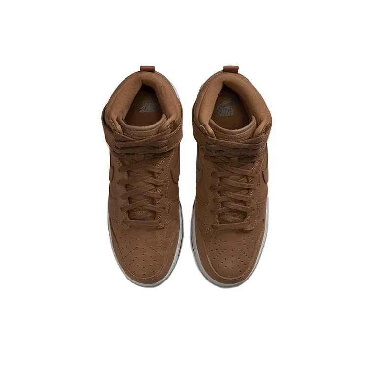 Nike Dunk High SURFACES Anti-Slip And Wear-Resistant Lightweight High-Top Skateboard Shoes Unisex Brown-3