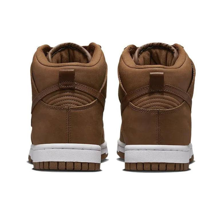 Nike Dunk High SURFACES Anti-Slip And Wear-Resistant Lightweight High-Top Skateboard Shoes Unisex Brown-4