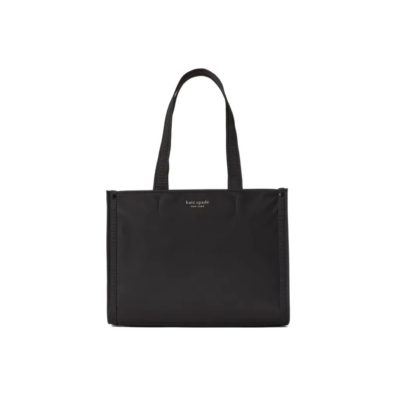 Kate Spade Sam Nylon Tote Bag Shopping Bag Shoulder Bag Handbag Medium Size Women's Black-0