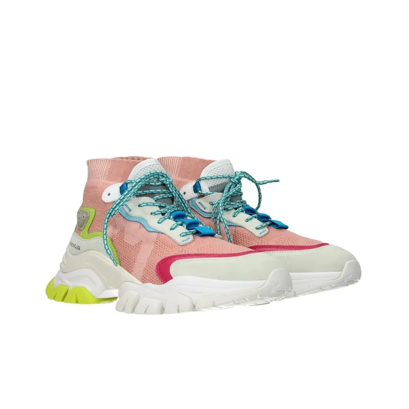 Moncler Breathable Lightweight High-Top Casual Shoes Women's Pink-1