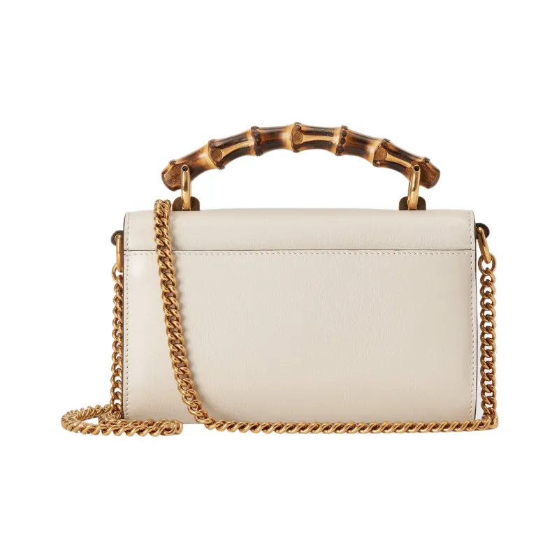 GUCCI Diana Leather Small Square Bag, Handbag, Shoulder Bag, Crossbody Bag Mini Women's White-2