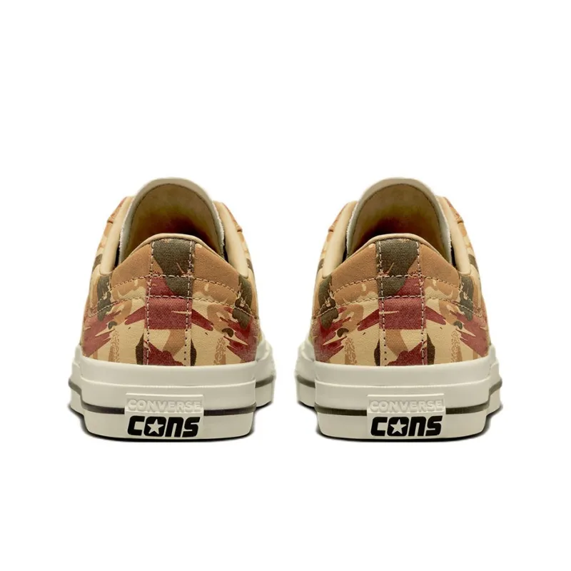 Converse One Star Pro Brushstroke Camo Anti-Slip And Wear-Resistant Lightweight Low-Top Skateboard Shoes Unisex Khaki-4