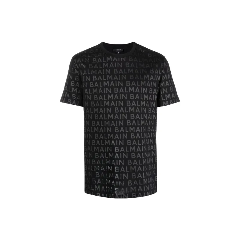 BALMAIN T-Shirts Men Black-0