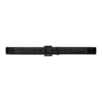 SAINT LAURENT Monogram Logo Plaque Belt