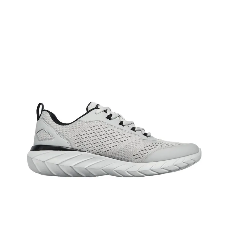 Skechers Overhaul 2.0 Cushioned Anti-Slip Wear-Resistant Breathable Lightweight Low-Top Running Shoes Men's Gray Black-1