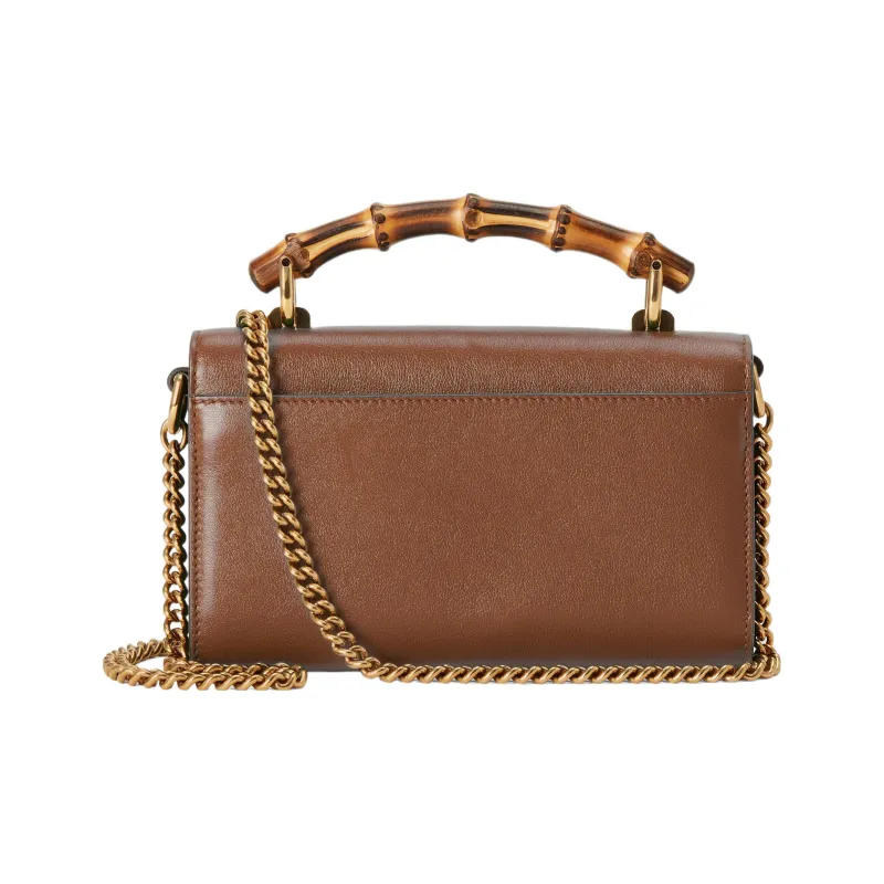 GUCCI Diana Leather Small Square Bag Handbag Shoulder Bag Crossbody Bag Women's Brown-1