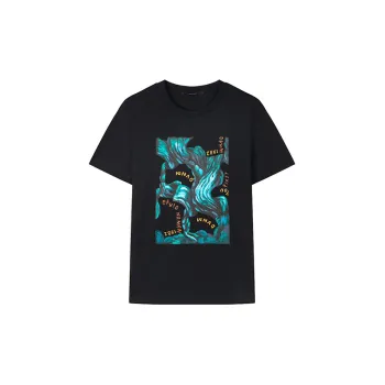 DAVID NAMAN FW22 Straight T Shirt Men's Black