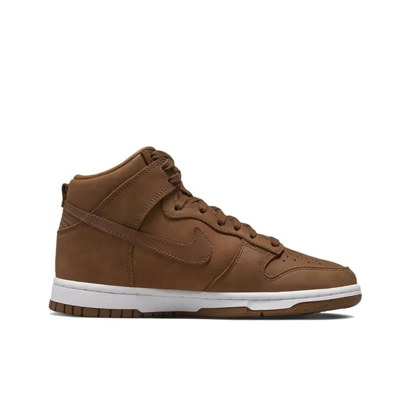 Nike Dunk High SURFACES Anti-Slip And Wear-Resistant Lightweight High-Top Skateboard Shoes Unisex Brown-1