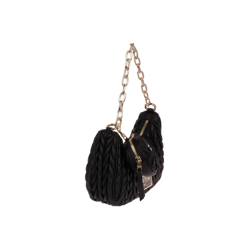 VERSACE JEANS COUTURE Polyester Coin Purse Handbag, Shoulder Bag Women's Black-1