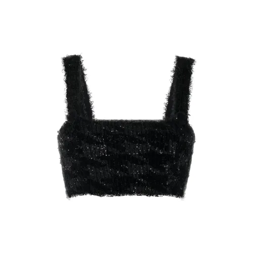 BALMAIN Sequin Knitted Crop Top