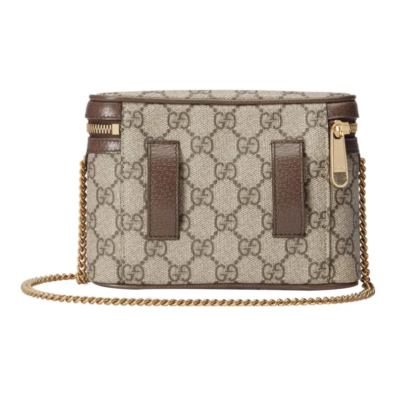 GUCCI Ophidia Supreme Canvas One Shoulder Handbags Fanny Pack Women's Ebony-4