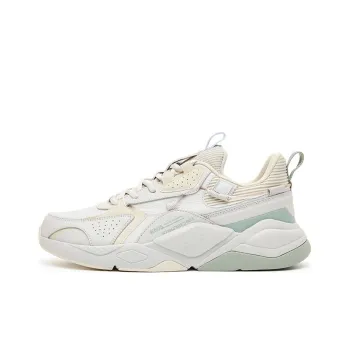 Erke Egret Shock Absorbers With Slip Resistant And Abrasion Resistant Properties Low Top Running Shoes Men's Gray Green