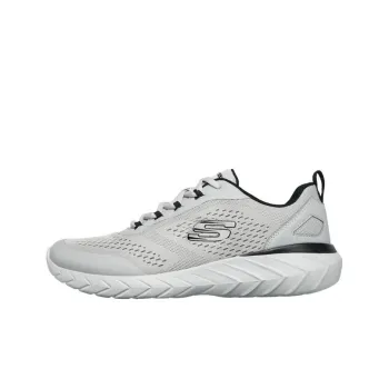 Skechers Overhaul 2.0 Cushioned Anti-Slip Wear-Resistant Breathable Lightweight Low-Top Running Shoes Men's Gray Black