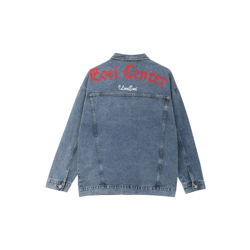 EOEI Loose Fit Moderate Denim Jacket Women's-4