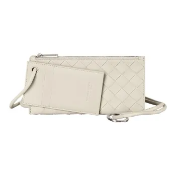 Bottega Veneta Double Pouch Crossbody Grey