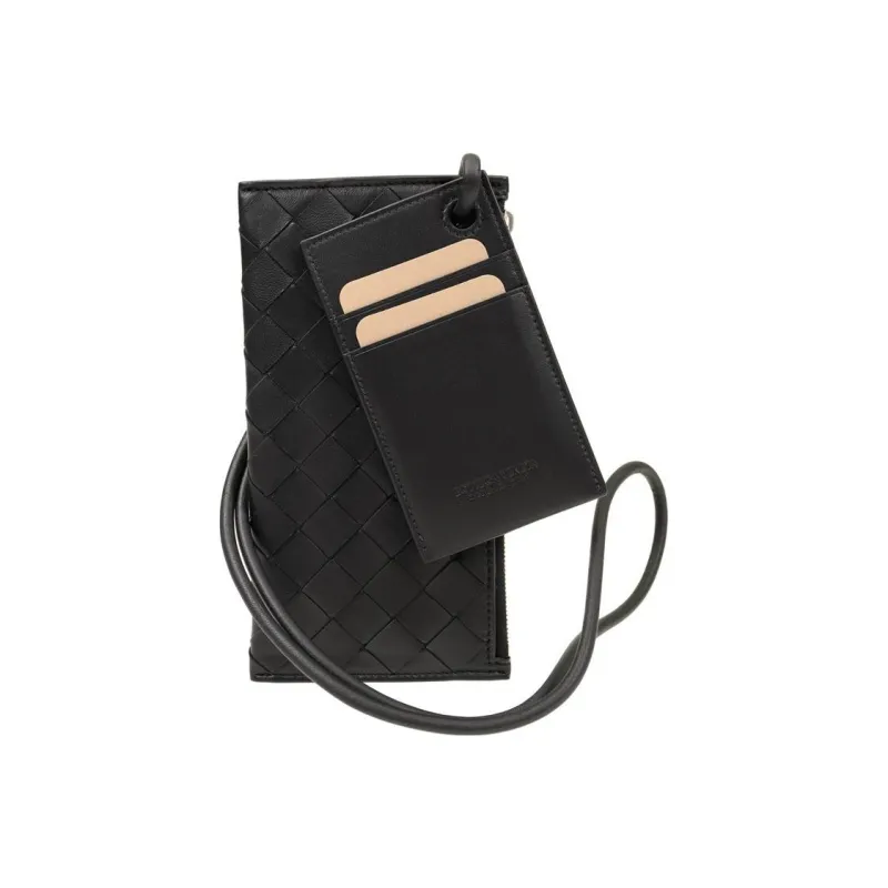 Bottega Veneta Double Pouch Crossbody Black-2