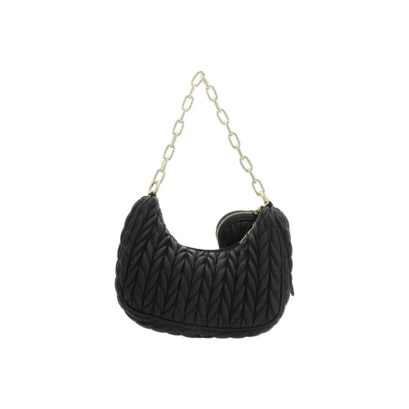 VERSACE JEANS COUTURE Polyester Coin Purse Handbag, Shoulder Bag Women's Black-5