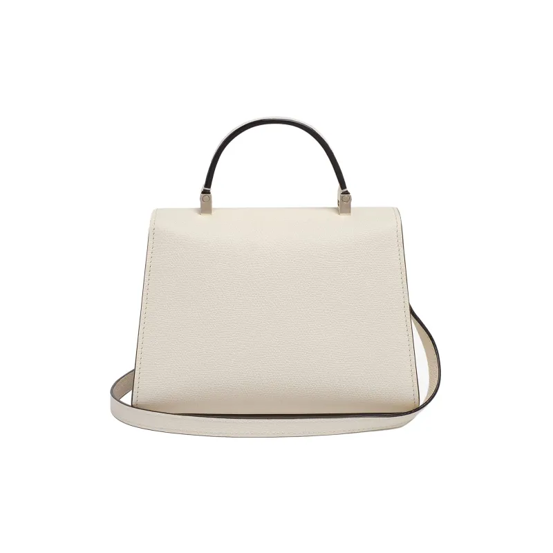 Valextra Iside Millepunte Calfskin Shoulder Bag, Crossbody Bag, Handbag Women's White-4