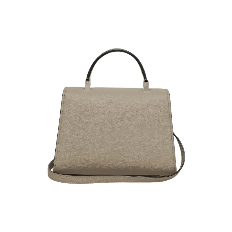Valextra Iside Millepunte Calfskin With Leather Detail Shoulder Bag, Crossbody Bag, Handbag Women's Ivory Gray-3