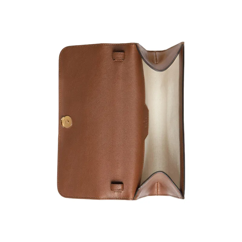GUCCI Diana Leather Small Square Bag Handbag Shoulder Bag Crossbody Bag Women's Brown-4