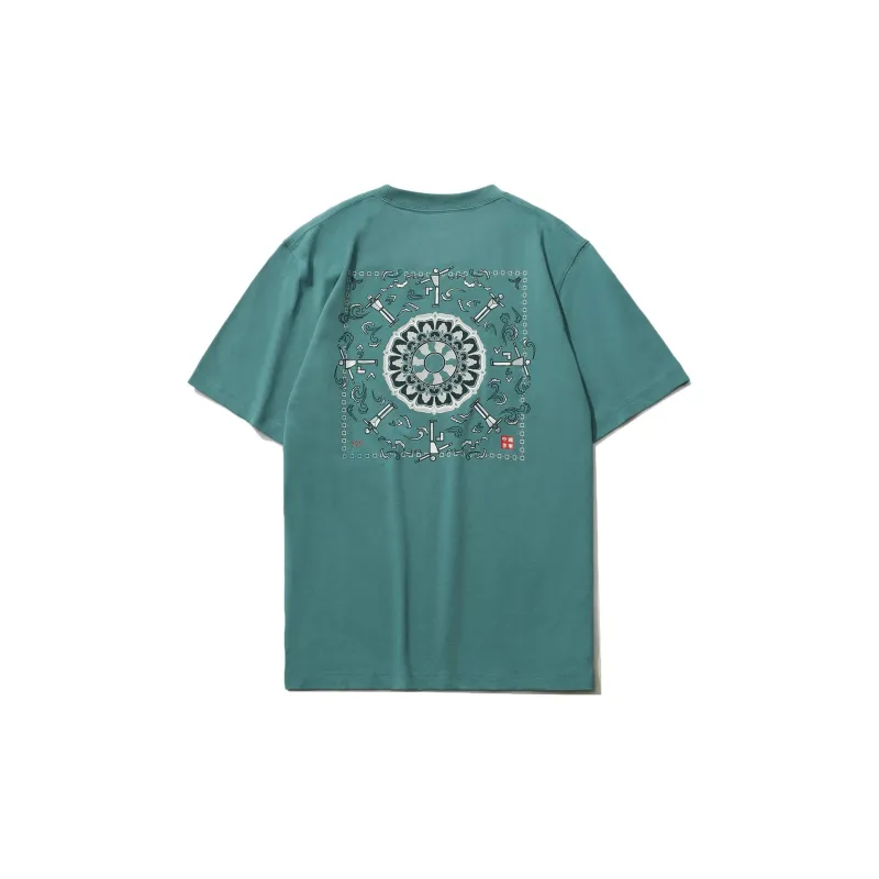 LiNing T Shirt Men's Gray Lake Blue-1