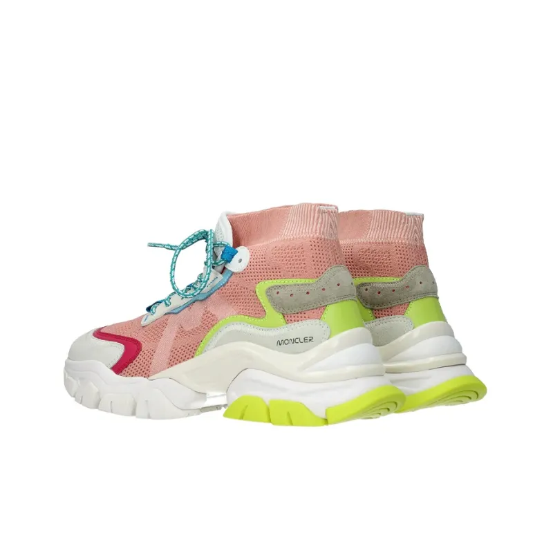 Moncler Breathable Lightweight High-Top Casual Shoes Women's Pink-2