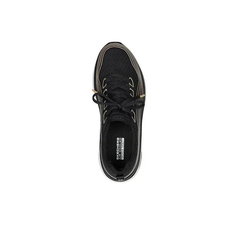 Skechers Go Walk Hyper Burst -Valar Cushioning Anti-Slip And Wear-Resistant Low-Top Casual Shoes Women's Black Gold-3