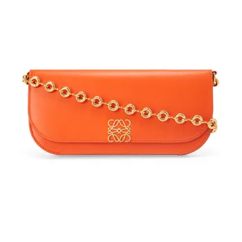 LOEWE Goya Cow Leather Shoulder Bag, Handbag, Shoulder Bag Women's Orange