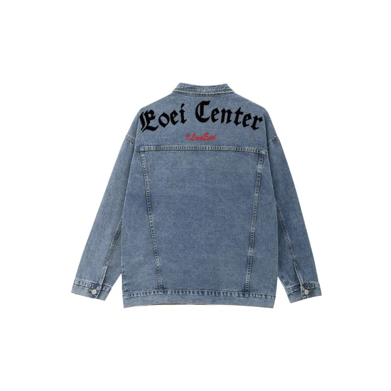 EOEI Loose Fit Moderate Denim Jacket Women's-1