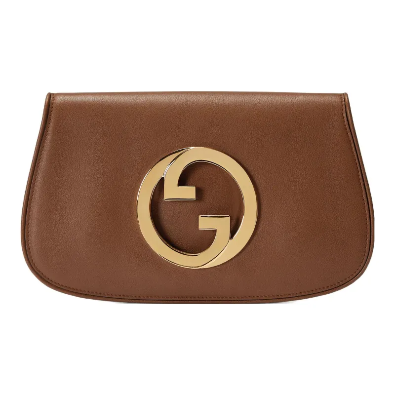 GUCCI Blondie Leather Chain Shoulder Bag Shoulder Bag Crossbody Bag Women's Dark Brown-3