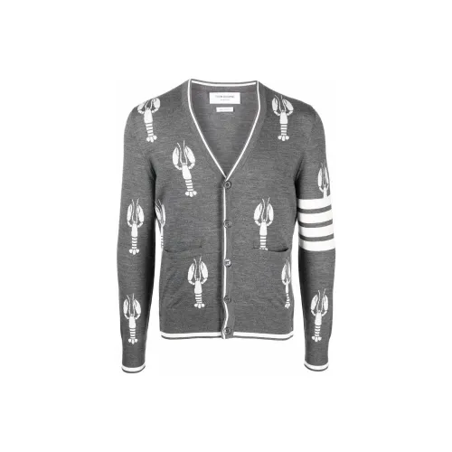 THOM BROWNE Lobster intarsia Merino Cardigan