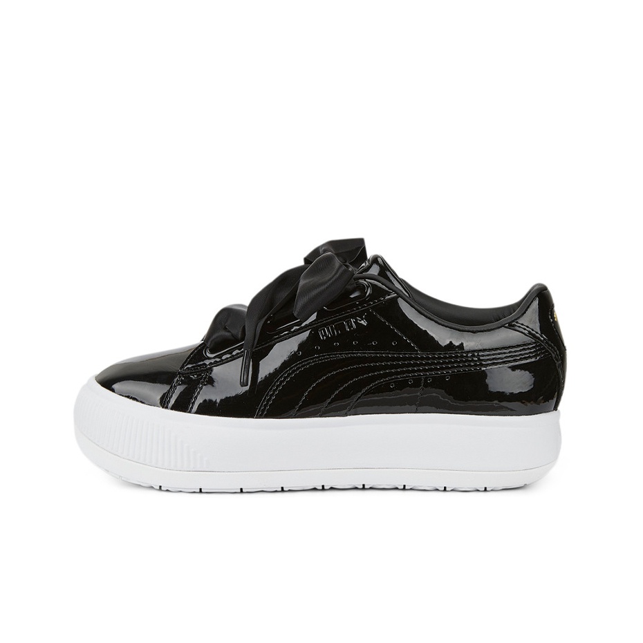 PUMA★SUEDE MAYU HEART PATENT W★厚底★BLACK PUMA SUEDE MAYU HEART PATENT プーマ 厚底 パテント スニーカー