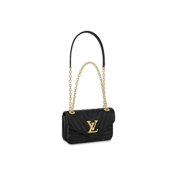 LOUIS VUITTON New Wave Cow Leather Portable Crossbody Bag, Shoulder Bag Women's Black