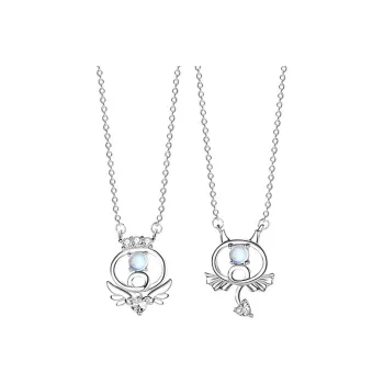 LISM Necklaces Unisex Moonlight Angel Demon Couple Necklace
