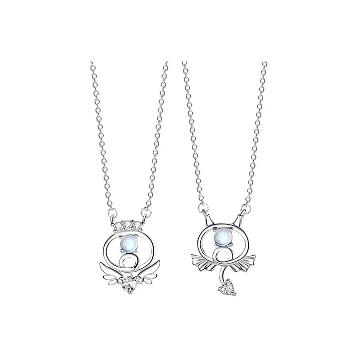 LISM Necklaces Unisex Moonlight Angel Demon Couple Necklace-0