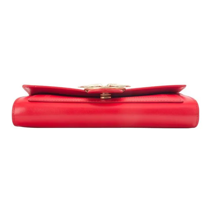 PINKO BLOCH Cow Leather Flying Bird Swallow Bag Shoulder Bag Crossbody Bag Mini Women's Red-3