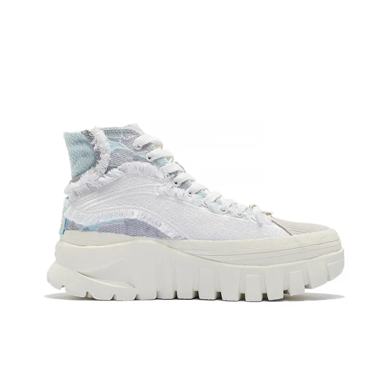 LiNing Wave Casual Shoes Women's High Top Ice Clear Blue/Microcrystalline Gray/Ivory-1