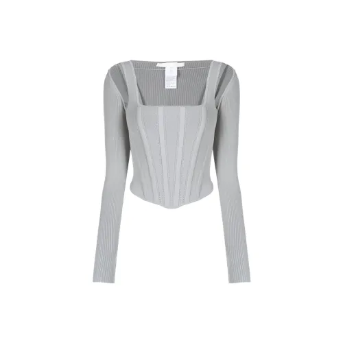 DION LEE Crop Tops Women's Gray