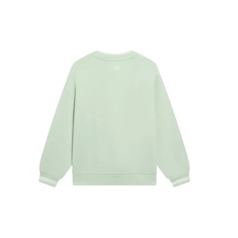 LINING Sports Life Collection Sweatshirts Women's Pale Greenish White Jade-1