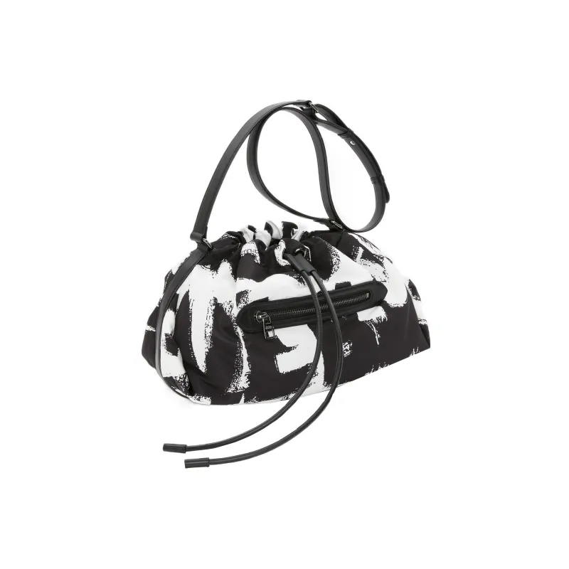 Alexander McQueen The Ball Bundle Shoulder Bag Black/White-2