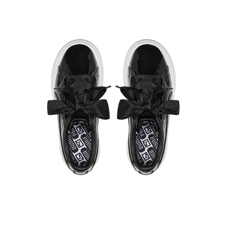 PUMA Suede Mayu Heart Patent 'Black White' Women's-3