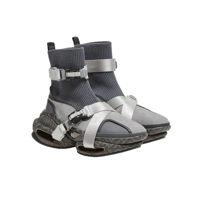 BALMAIN B Bold Casual Shoes Men's Gray-2