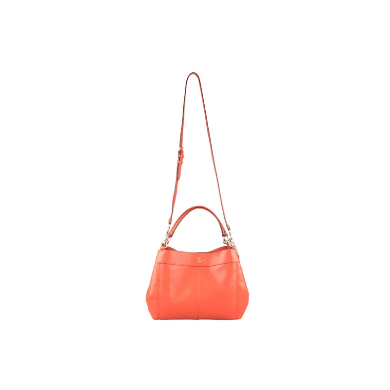 COACH Lexy Litchi Grain Leather Handbag Shoulder Bag Crossbody Bag Women's Orange-1