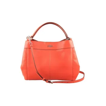 COACH Lexy Litchi Grain Leather Handbag Shoulder Bag Crossbody Bag Women's Orange