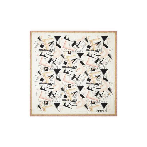 FENDI Silk Scarf Women's Beige