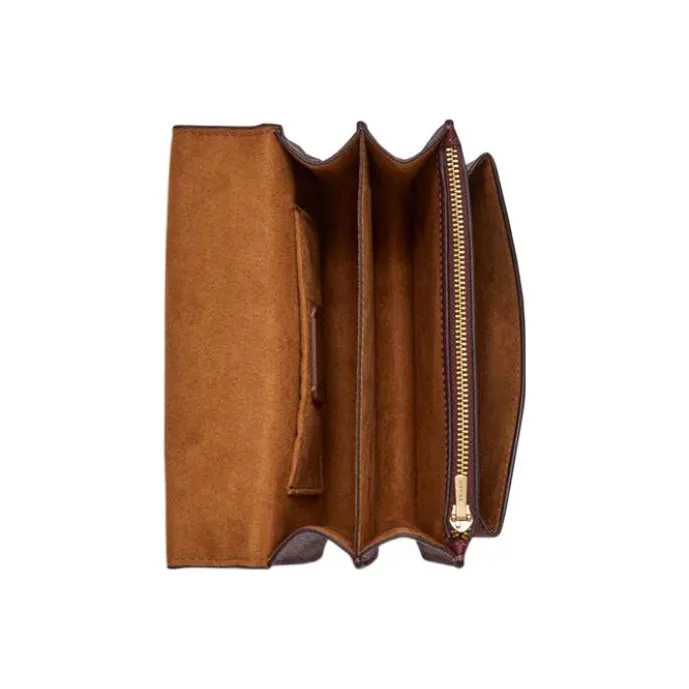 COACH Klare With Cow Leather And Sheepskin Shoulder Bag, Crossbody Bag Mini Women's Burgundy-3